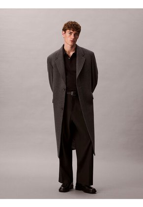 Polo Negro Manga Larga De Algodón Premium Con Tejido Interlock Calvin Klein