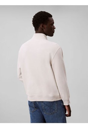 Saco Beige Con Cuello Semi Alto Y Cierre De Cremallera Calvin Klein