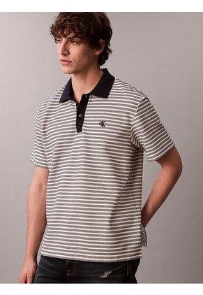 Polo Beige Ottoman A Rayas Calvin Klein