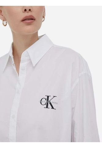 Camisa Blanco Oversize Con Logo Calvin Klein Calvin Klein