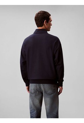 Saco Azul Con Cuello Semi Alto Y Cierre De Cremallera Calvin Klein