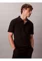 Polo Negro De Algodón Interlock Calvin Klein de Calvin Klein