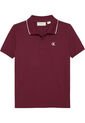 Polo Vino Tinto Regular Con Ribetes A Contraste Calvin Klein de Calvin Klein