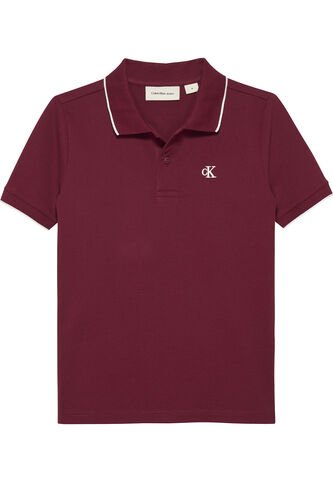 Polo Vino Tinto Regular Con Ribetes A Contraste Calvin Klein Calvin Klein