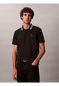 Polo Negro De Piqué Con Ribetes En Contraste Calvin Klein de Calvin Klein