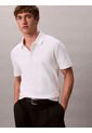 Polo Blanco De Algodón Interlock Calvin Klein de Calvin Klein