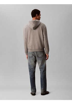 Buzo Gris Con Capota Y Cierre De Cremallera Calvin Klein