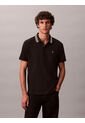 Polo Negro De Piqué Con Ribetes En Contraste Calvin Klein de Calvin Klein
