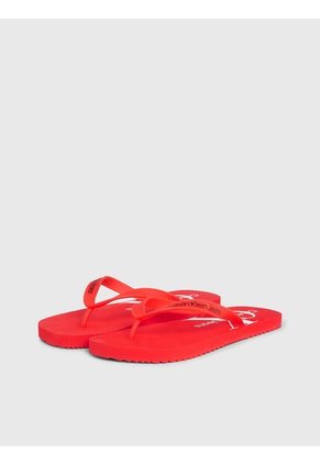 Sandalias Naranja De Playa Con Monologo Calvin Klein