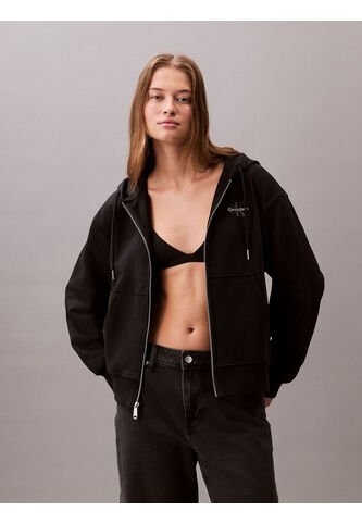 Buzo Negro Con Capota Y Cierre De Cremallera Calvin Klein Calvin Klein