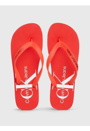 Sandalias Naranja De Playa Con Monologo Calvin Klein