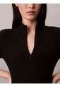 Vestido Negro Mini Tipo Saco Tejido Con 1/4 Cremallera Calvin Klein de Calvin Klein