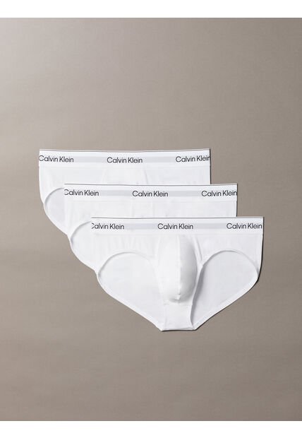 Pack Blanco De 3 Slips De Cadera - Icon Cotton Stretch Calvin Klein