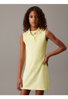 Vestido Amarillo Polo Suelto Sin Mangas Calvin Klein