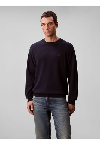 Saco Azul Tejido Con Cuello Redondo Calvin Klein Calvin Klein