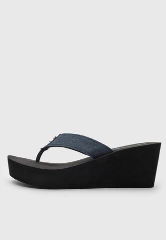 Sandalia Tacón Corrido Calvin Klein Kollinz Negro Calvin Klein