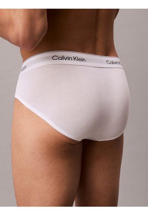 Pack Blanco De 3 Slips De Cadera - Icon Cotton Stretch Calvin Klein