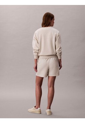 Pantalonetas Blanco De Felpa Francesa Con Logo Monograma Calvin Klein