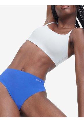Tanga Azul De Cintura Alta Invisible Calvin Klein