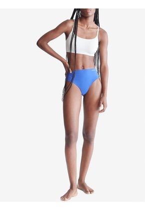 Tanga Azul De Cintura Alta Invisible Calvin Klein