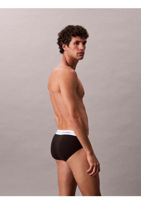 Pack Negro De 3 Slips De Cadera - Icon Cotton Stretch Calvin Klein