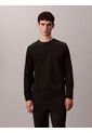 Camiseta Negra De Manga Larga De Algodón Premium En Tejido Interlock Calvin Klein de Calvin Klein