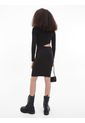 Vestido Corto De Jersey Con Recortes Negro Calvin Klein de Calvin Klein