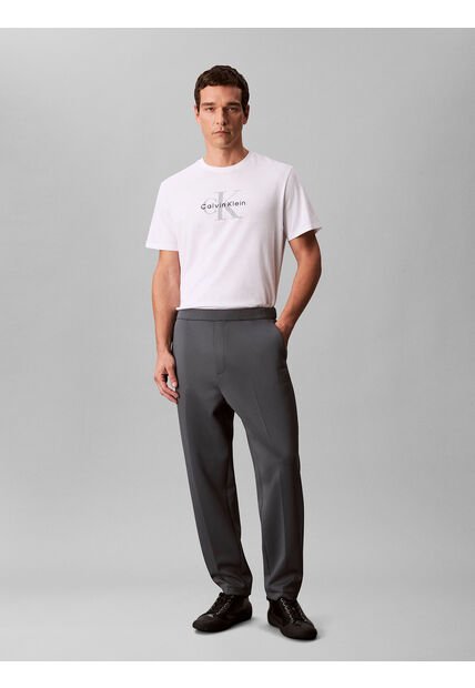 Pantalón Gris De Tejido Grueso De Punto Liso Con Cintura Elástica Calvin Klein