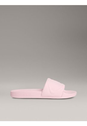 Sandalias Rosado Con Monograma En Relieve Calvin Klein
