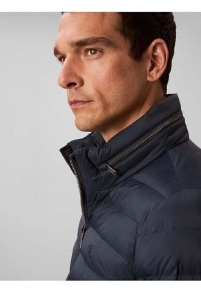 Chaqueta Negra Puffer De Peso Medio Con Capota Y Cierre De Cremallera Calvin Klein