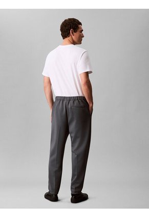 Pantalón Gris De Tejido Grueso De Punto Liso Con Cintura Elástica Calvin Klein