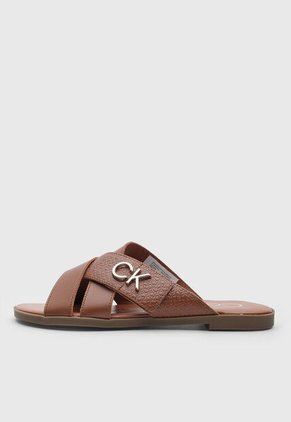 Sandalias Planas Calvin Klein Katie Café