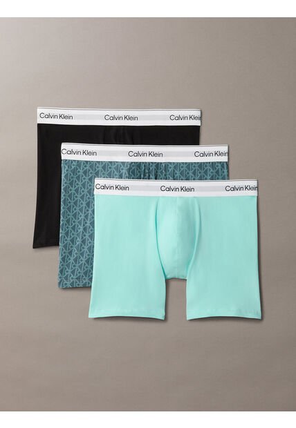 Pack Multicolor De 3 Boxers Sueltos Largos - Icon Cotton Stretch Calvin Klein