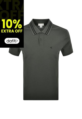 Polo Gris De Piqué Con Ribetes En Contraste Calvin Klein Calvin Klein