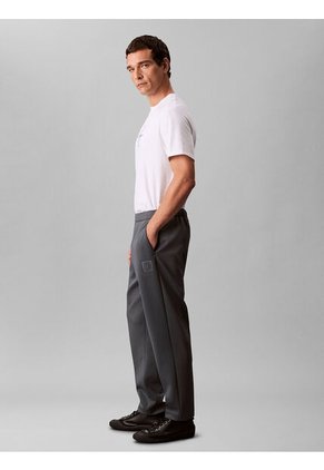 Pantalón Gris De Tejido Grueso De Punto Liso Con Cintura Elástica Calvin Klein