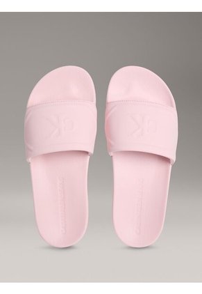 Sandalias Rosado Con Monograma En Relieve Calvin Klein