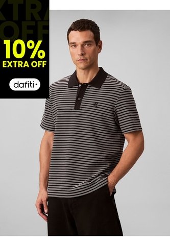 Polo Negro Ottoman A Rayas Calvin Klein Calvin Klein
