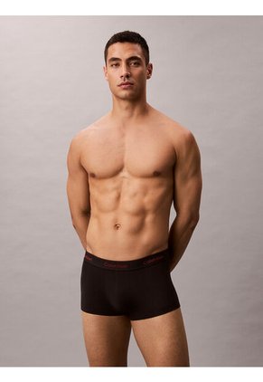 Pack Negro De 3 Boxers Ajustados De Talle Bajo - Icon Cotton Stretch Calvin Klein
