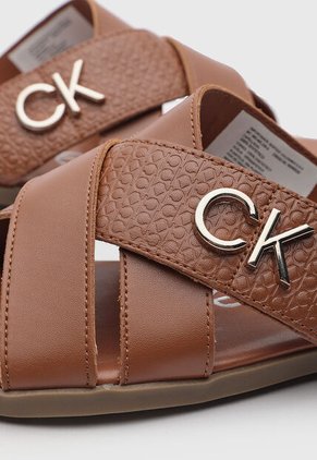 Sandalias Planas Calvin Klein Katie Café