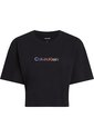 Camiseta Negra De Pijama Boxy Cropped - Pride Calvin Klein de Calvin Klein