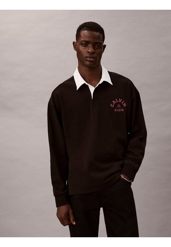 Polo Negro Compact Rugby De Manga Larga Calvin Klein Calvin Klein