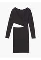 Vestido Corto De Jersey Con Recortes Negro Calvin Klein de Calvin Klein