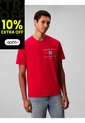 Camiseta Roja Con Estampado Gráfico Red Box New York City Calvin Klein de Calvin Klein