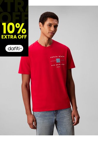 Camiseta Roja Con Estampado Gráfico Red Box New York City Calvin Klein Calvin Klein