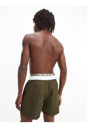 Pantalón Corto De Baño Con Cintura Doble  Intense Power Verde Calvin Klein