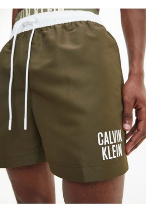 Pantalón Corto De Baño Con Cintura Doble  Intense Power Verde Calvin Klein