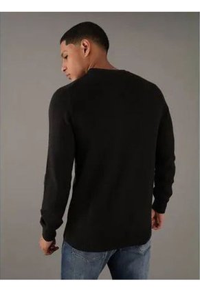 Saco Negro Tejido Moderno Con Cuello Redondo Calvin Klein