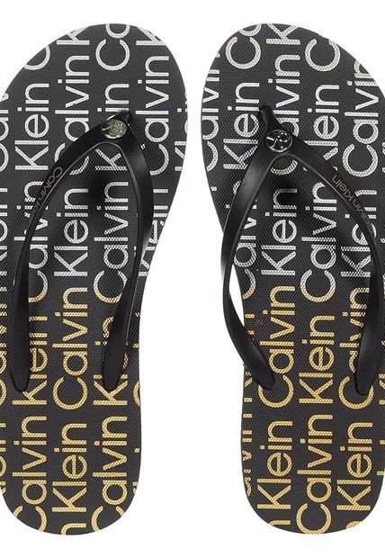 Chanclas Multicolor Con Mograma Calvin Klein