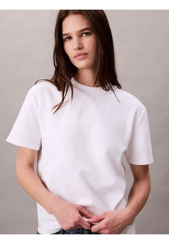 Camiseta Blanca Interlock Con Emblema CK Calvin Klein Calvin Klein