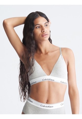 Bralette Gris En Triángulo Para Mujer Calvin Klein